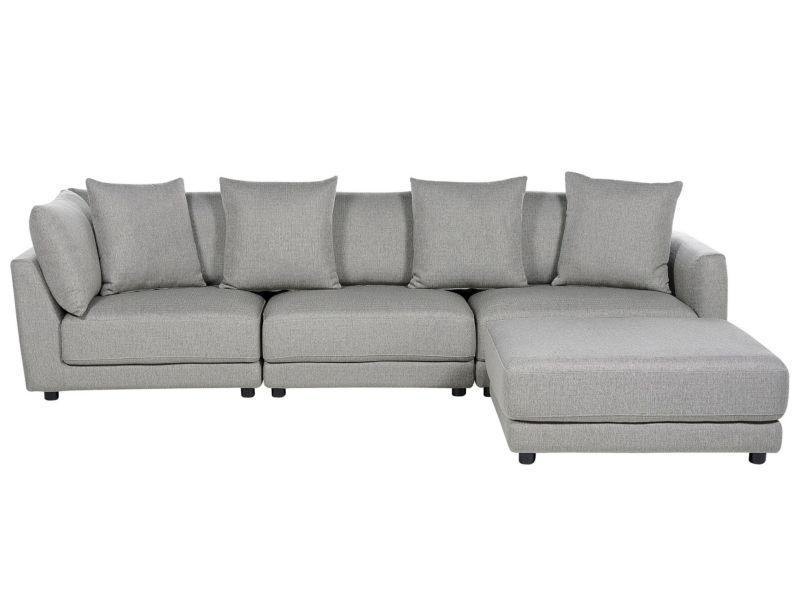 Sofa 3-osobowa z otomaną jasnoszara Sigtuna 1 kpl