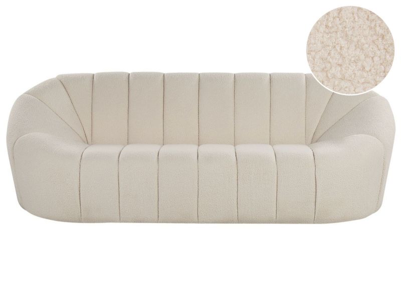 Sofa 3-osobowa boucle biała Lomma 1 szt.