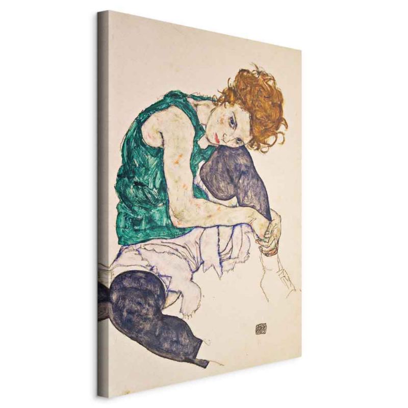 Obraz Artgeist Seated woman 20 x 30 cm płótno włoskie 1 szt