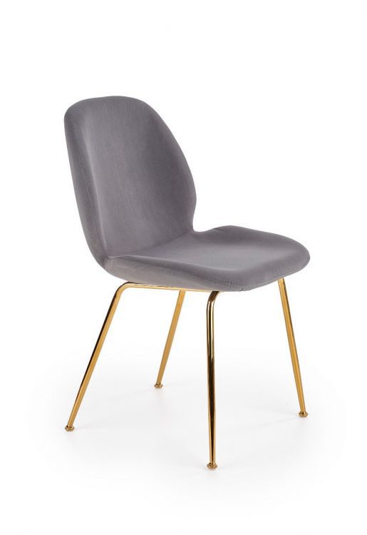 Krzesło Halmar tapicerowane K381 VELVET szare 1 szt