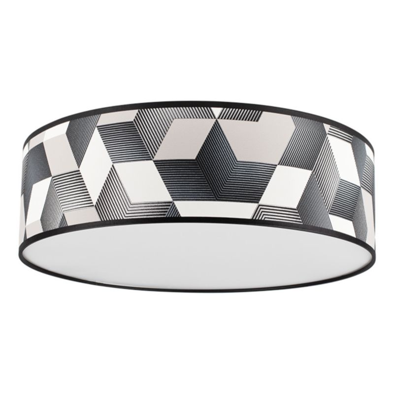 Lampa Sufitowa SPOT Light 3xE27 Max.25W Klasyczne Połączenie Bieli z Wielokolorowym Abażurem, Polski Producent, 1 szt.