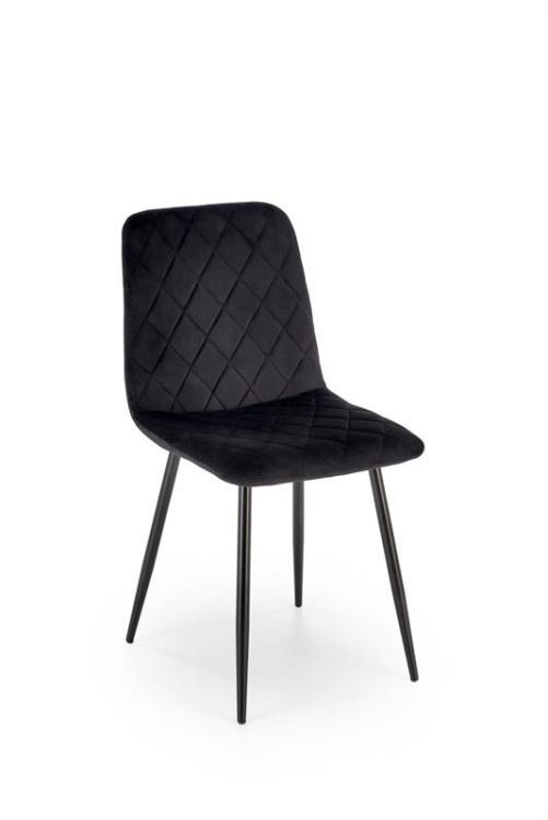 Krzesło Halmar tapicerowane K525 VELVET czarne 1 szt