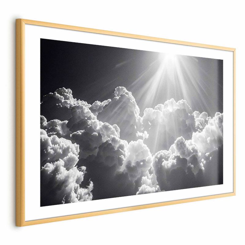 Plakat Artgeist Nadzieja w chmurach 90x60 cm z ramą złotą 1 szt