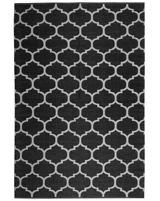Dywan zewnętrzny dwustronny 160 x 230 cm czarno-biały Aladana 1 szt.