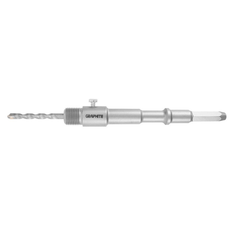 Adapter do otwornic HEX oraz wiertło pilotujące GRAPHITE M22 200mm stal 40Cr 1 szt