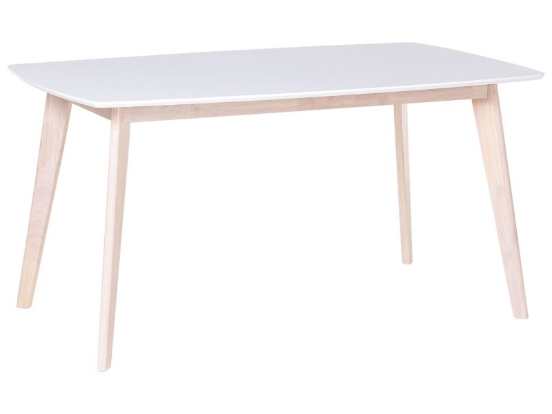 Stół do jadalni Santos 90 cm 150 cm Biały 1 szt.