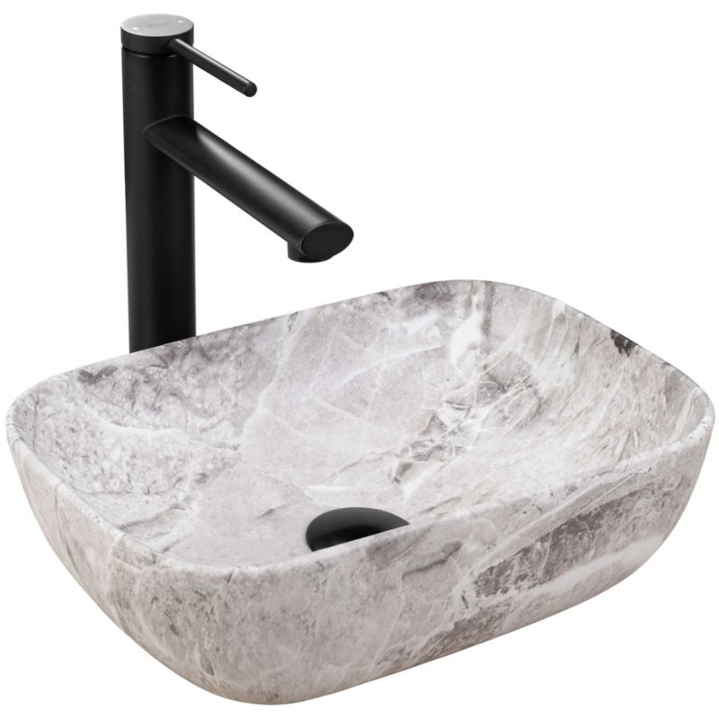 Umywalka Nablatowa Rea Belinda Mini Prostokątna Beżowy 36X25X11,5Cm 1 Szt