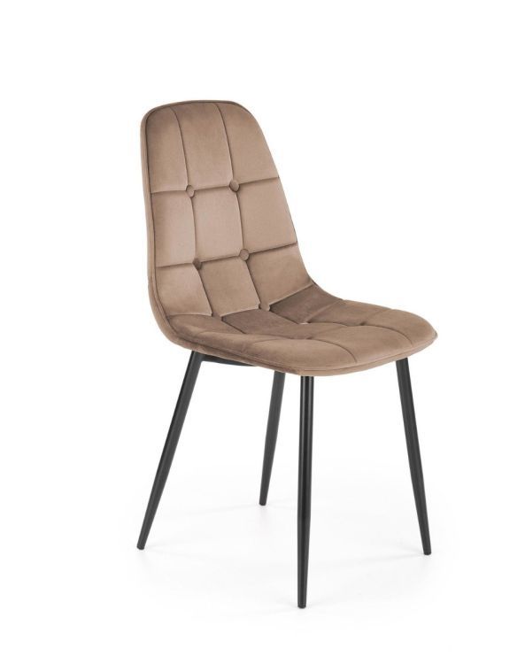 Krzesło Halmar tapicerowane K417 VELVET beżowe 1 szt