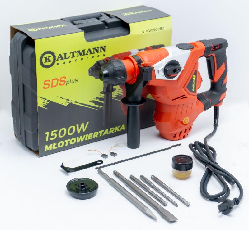 Młotowiertarka Kaltmann K-MW1500B2 SDS Plus 1500 W Zestaw z Walizką 1 szt.