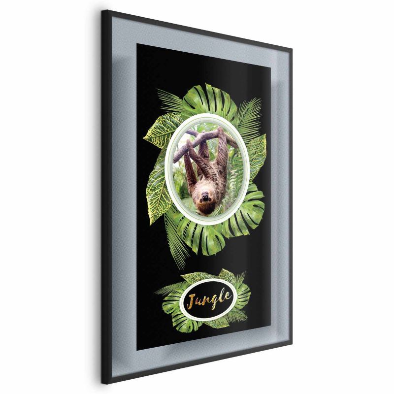 Plakat Artgeist Leniwiec 60x90 cm z ramą czarną 1 szt