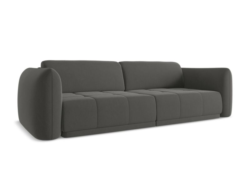Kanapa 4-osobowa Makamii Hoku z weluru 250x105 cm stalowy 1 szt.