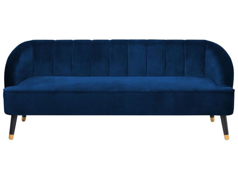 Sofa 3-osobowa welurowa ciemnoniebieska Alsvag 1 szt.