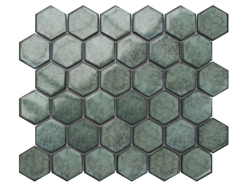 Mozaika ceramiczna Ilcom Heksagon Green Nori 32.3 x 27.7 cm 1 szt.
