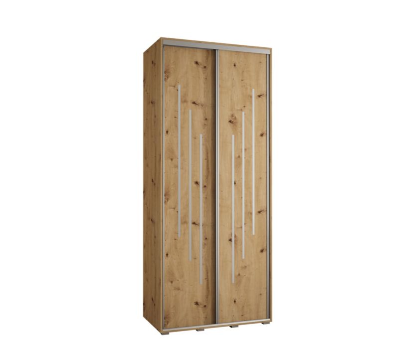 Szafa przesuwna Abiks DAVOS 8 wysoka szer.110cm gł.60cm artisan/artisan/srebrny 1szt.