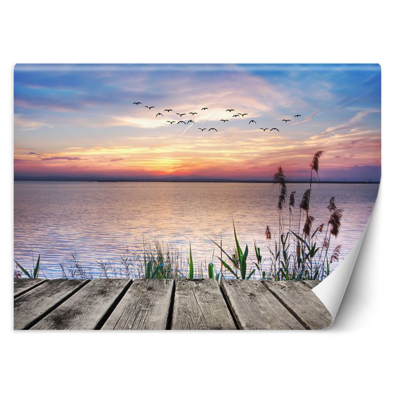 Fototapeta Feeby Zachód słońca nad jeziorem 200x140 1 szt