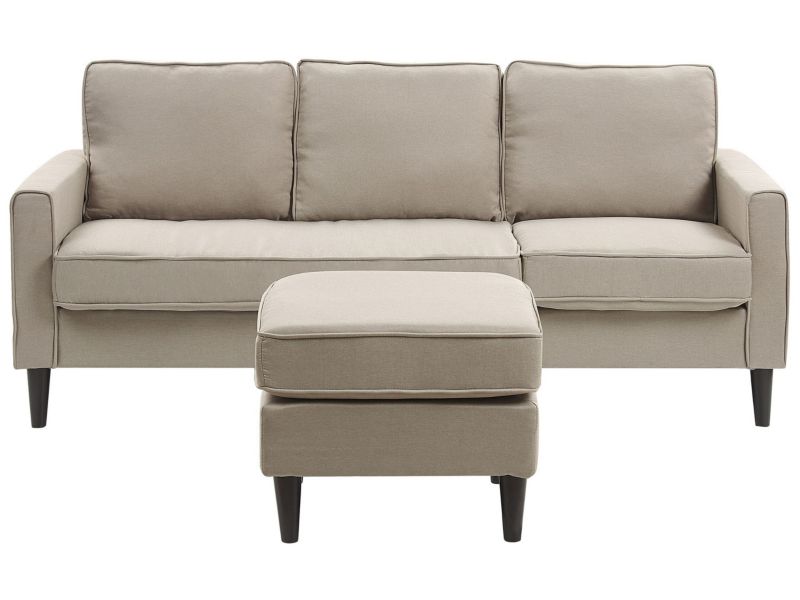 Sofa 3-osobowa z otomaną beżowa Avesta 1 kpl