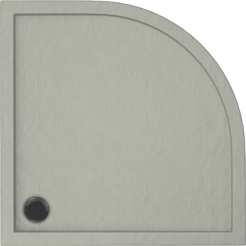 Brodzik akrylowy Schedpol Atla półokrągły 80 x 4,5 cm beton