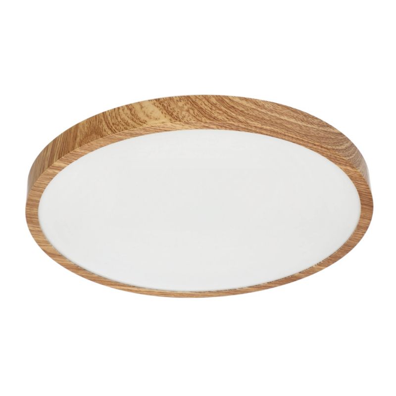 Plafon LED Edo Pereti 24W drewniany pierścień 35cm, 3000K barwa ciepła, 2400lm, IP44, 220-240V EDO777617 1 szt.