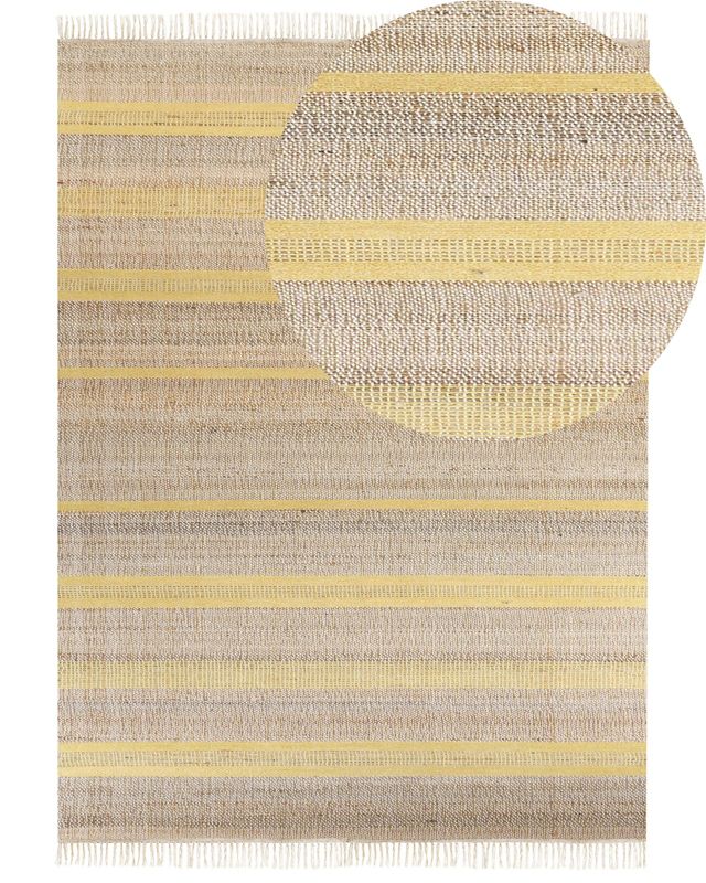 Dywan z juty 160 x 230 cm beżowo-żółty Talpur 1 szt.