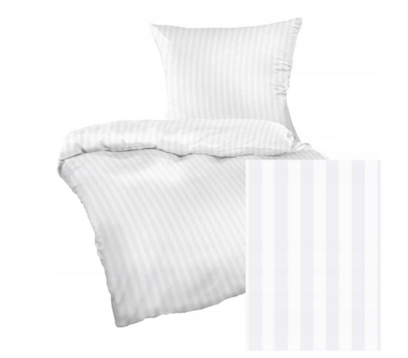 Komplet pościeli z mikrofibry KAM-POL bawełna 100% na zamek pasek 1 cm 140x200 + 50x60 2 szt.