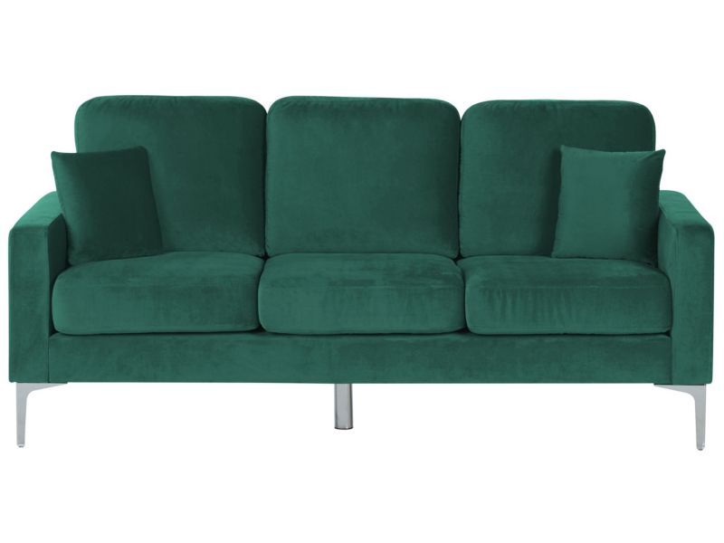 Sofa 3-osobowa welurowa zielona Gavle 1 szt.