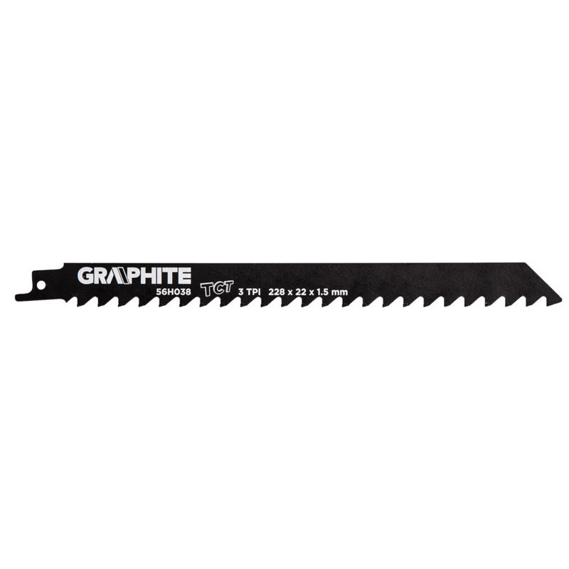 Brzeszczot do piły szablastej GRAPHITE HM, 228 x 22 x 1.5 mm, 3TPI 1 szt