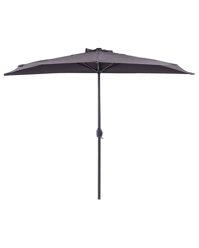 Parasol ogrodowy półokrągły 270 cm szary Galati 1 szt.