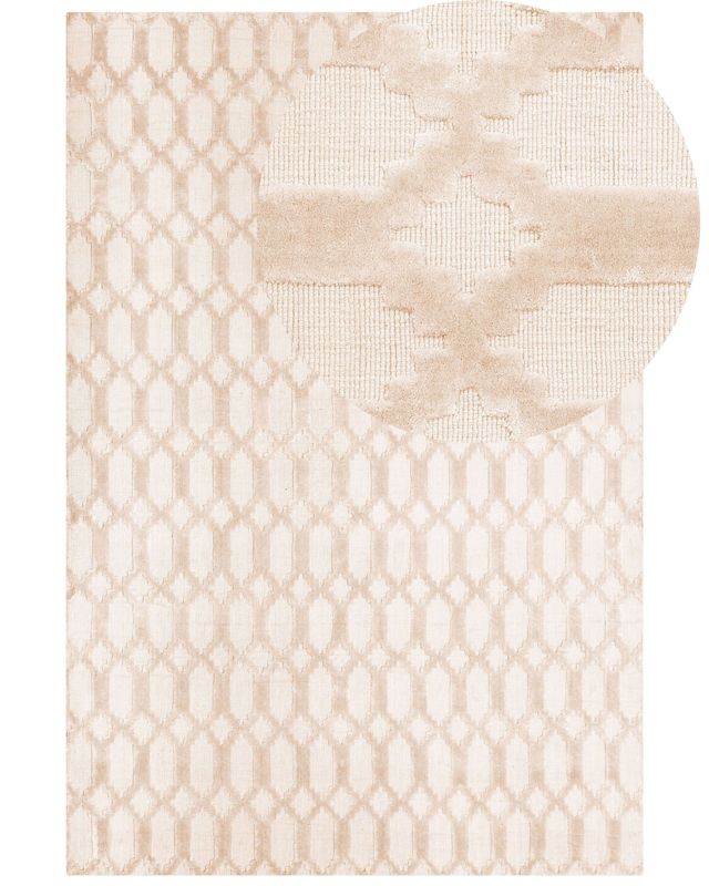 Dywan wiskozowy 160 x 230 cm beżowy Cizre 1 szt.
