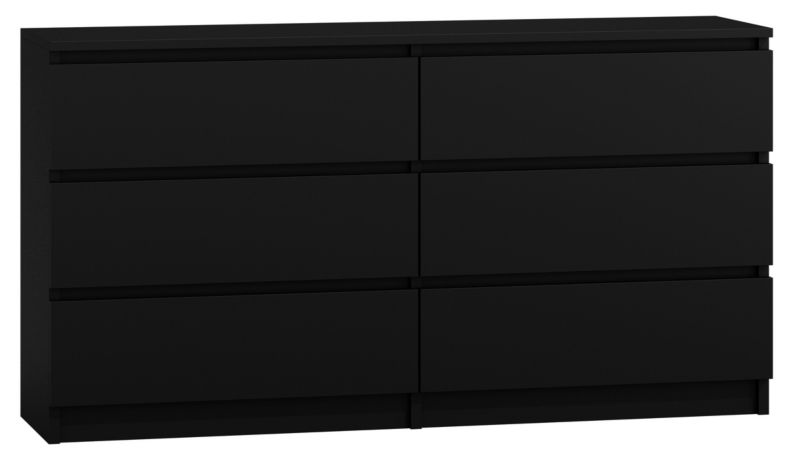 Komoda Topeshop M6 140 Malwa Czerń Mat 40x138x77 cm 1 szt.