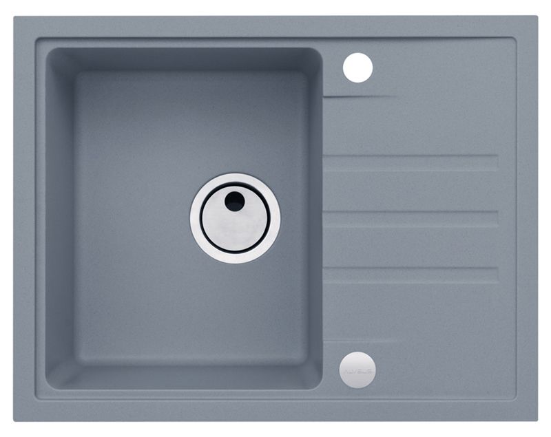 Zlewozmywak granitowy Alveus Intermezzo 30 kol. 04 steel (62x48) 1-komorowy 1szt.