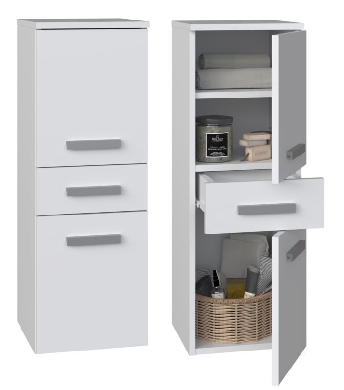 Szafka Łazienkowa Topeshop Nel V DDS Biały Mat 30x30x85 cm 1 szt.