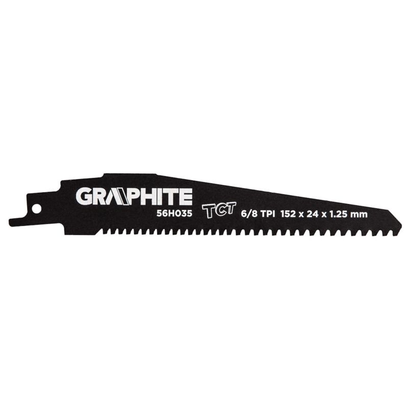 Brzeszczot do piły szablastej GRAPHITE HM, 152 x 24 x 1.25 mm, 8/6TPI 1 szt