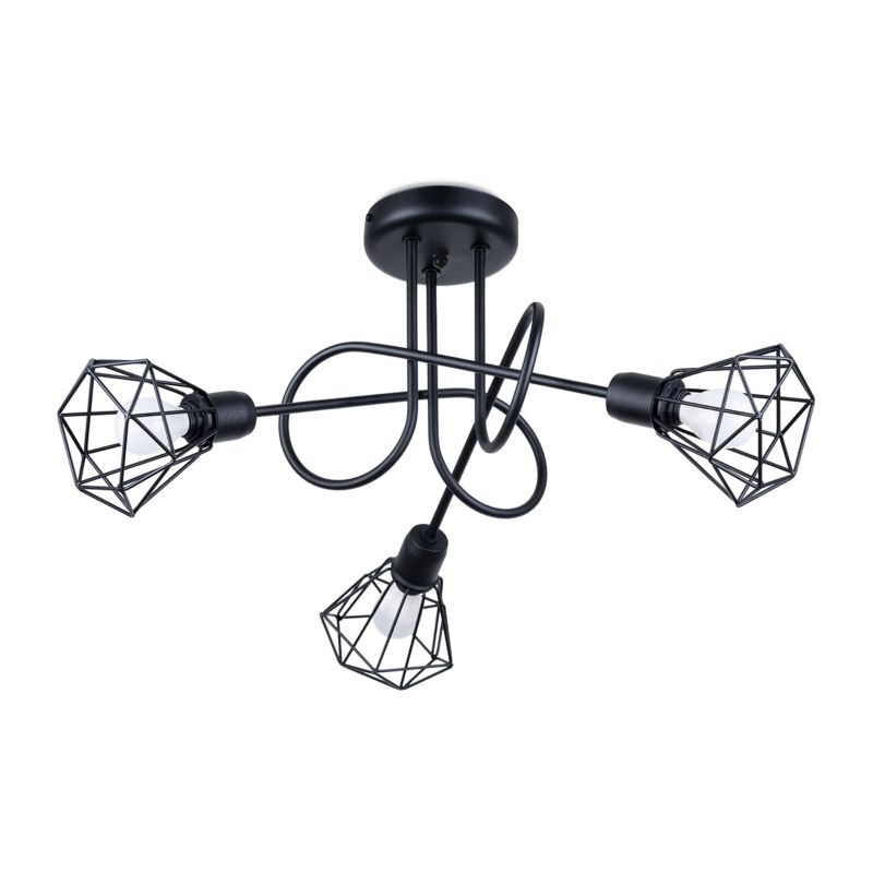 Żyrandol Sollux Lighting ARTEMIS 3S czarny 1 szt.