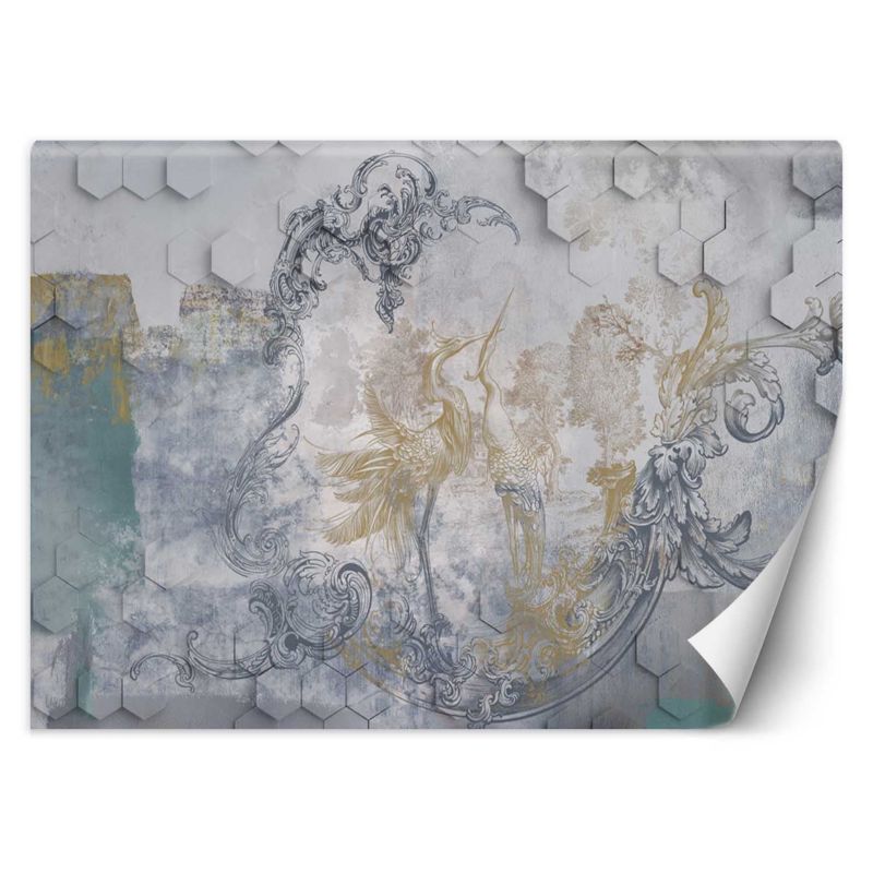 Fototapeta Feeby Szare ptaki freski 300x210 1 szt