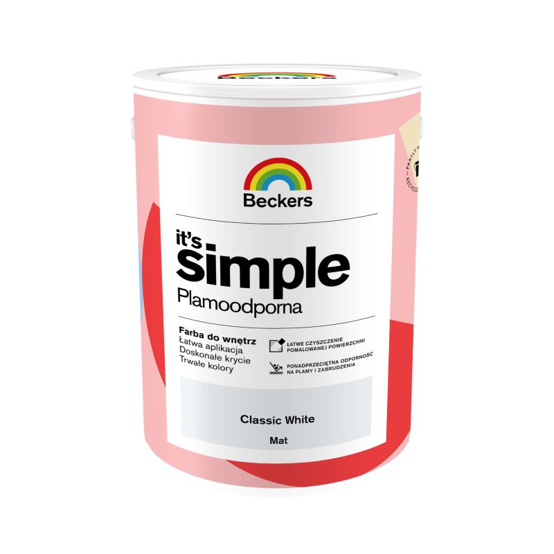 Farba kolorowa Beckers It's Simple classic white 5 l