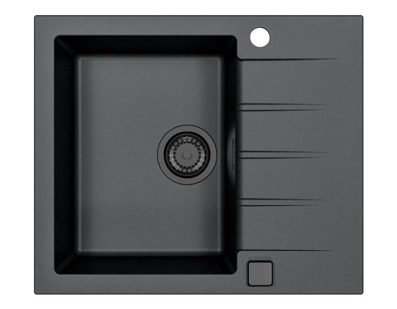 Zlewozmywak granitowy Alveus Cadit 10 Black Edition kol. 91 czarny (59x50) 1-komorowy 1szt.