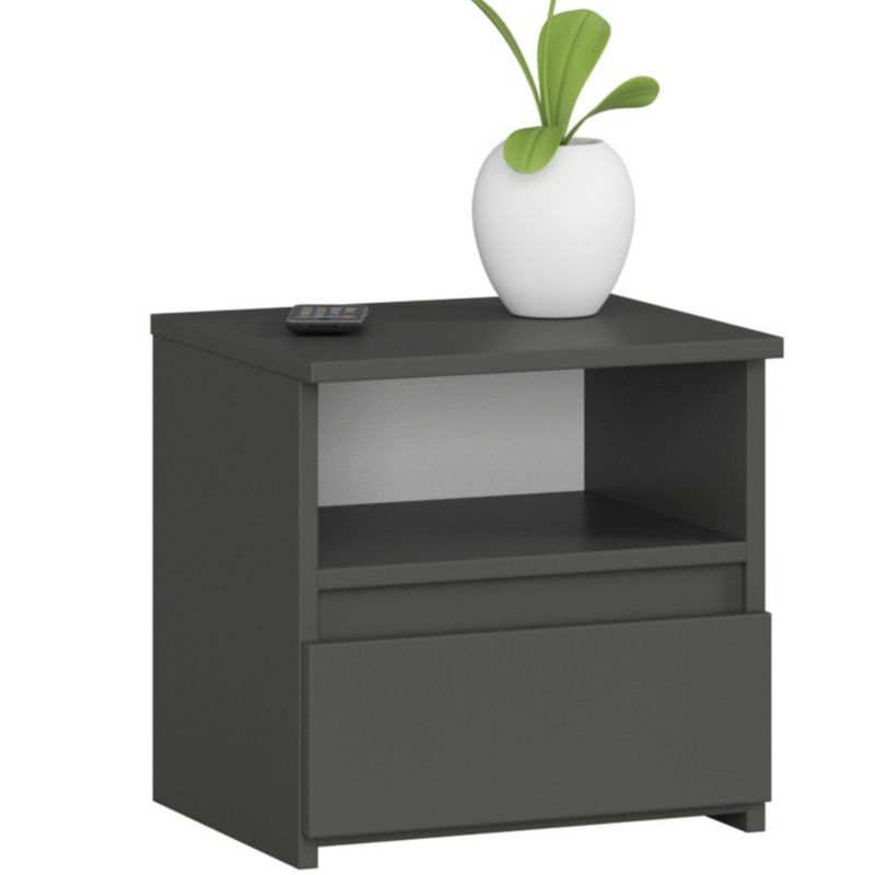 Szafka nocna Akord CL1 Grafit Szary 40 cm 1 szuflada kolor Grafit Szary mat 1 półka 40x35x40 cm 1 szt.