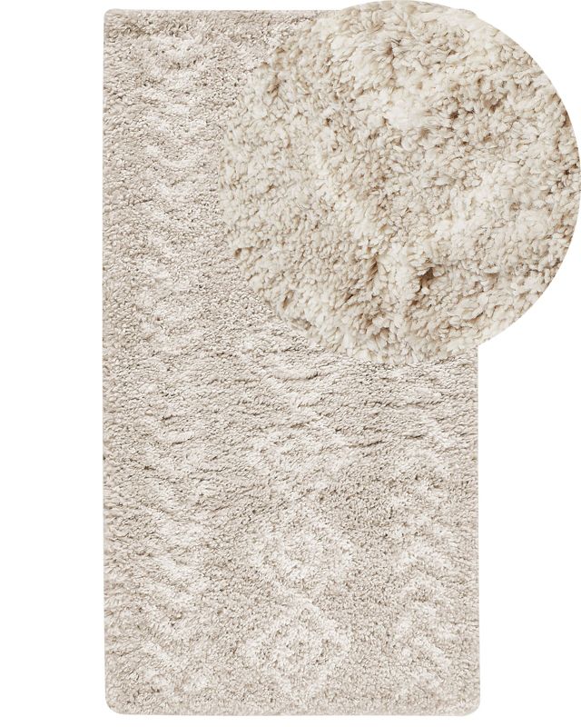 Dywan shaggy 80 x 150 cm beżowy Kapan 1 szt.