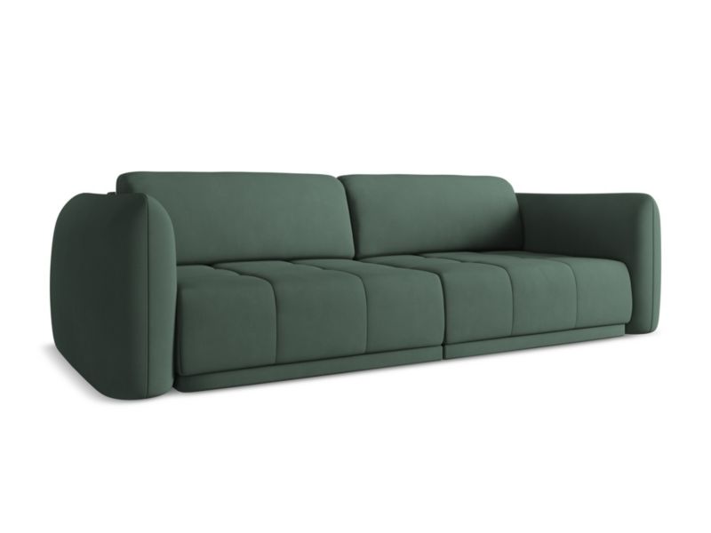 Kanapa 4-osobowa Makamii Hoku z tkaniny szenilowej 250x105 cm zielony 1 szt.