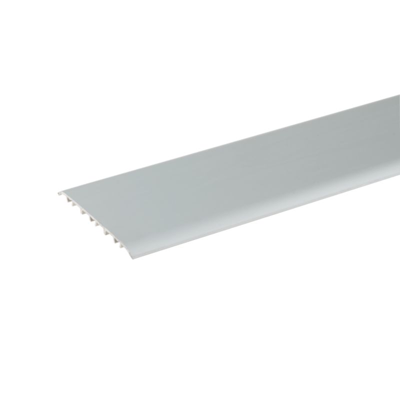 Profil progowy płaski owalny Cezar Srebrny 80mm 1,8m aluminiowy 1 szt.