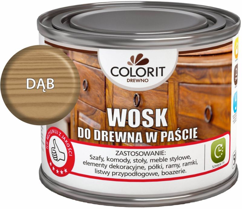 Wosk w paście Colorit Drewno dąb 0,5 l