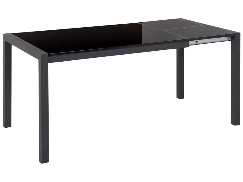 Stół do jadalni Granada 80 cm 120/160 cm Czarny 1 szt.