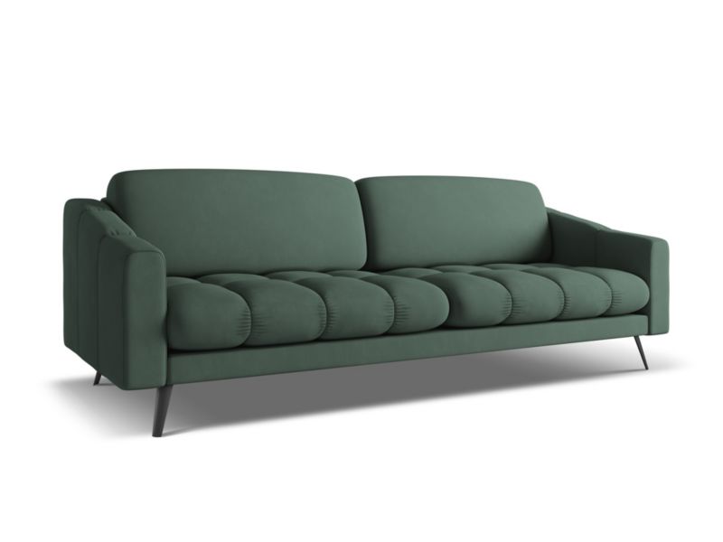 Kanapa 4-osobowa Makamii Nalu z tkaniny szenilowej 238x95 cm zielony 1 szt.