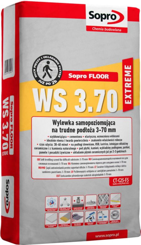Wylewka samopoziomująca Sopro WS 3-70 mm Extreme 25 kg
