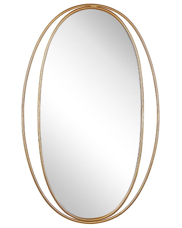 Lustro ścienne Besson 55 cm 90 cm Metal Złoty 1 szt.