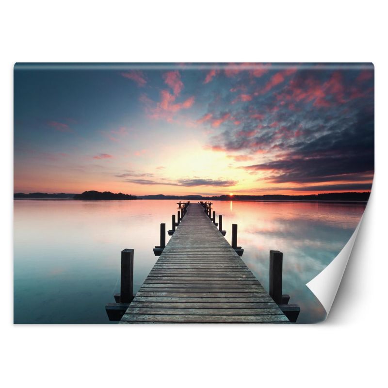 Fototapeta Feeby Pomost jezioro zachód słońca 368x254 1 szt
