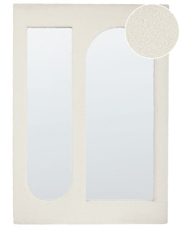 Lustro ścienne Marcigny 70 cm 100 cm Boucle Złamana biel 1 szt.