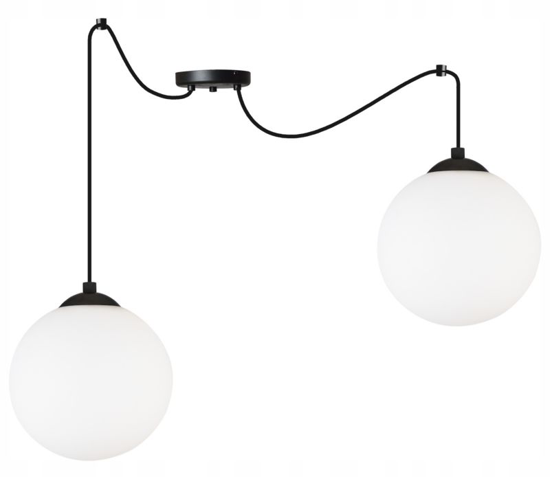 Lampa sufitowa wisząca Light Home LH Florence Pająk 2x E27 60W czarny/biały 18cm 1szt.