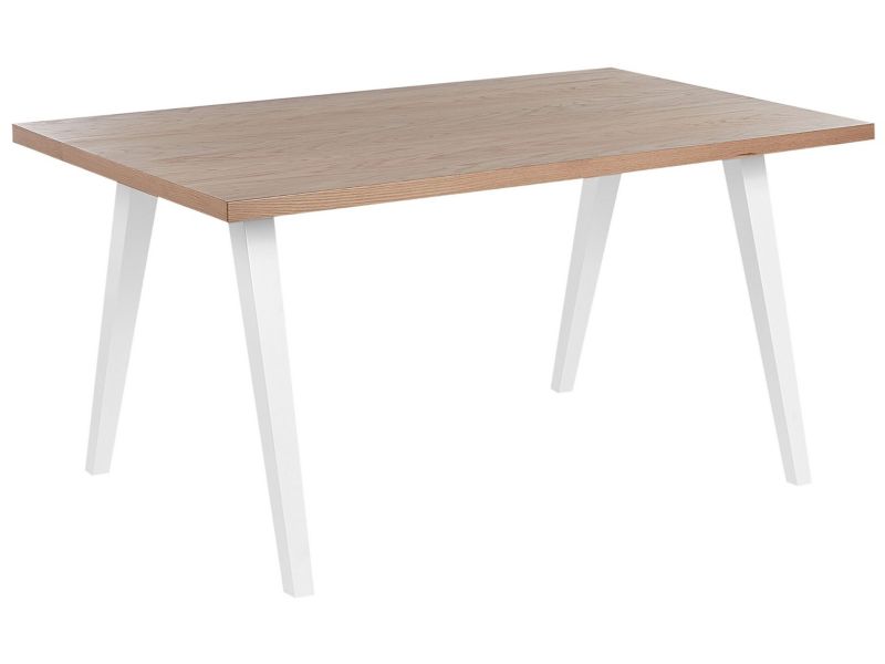 Stół do jadalni Lenister 90 cm 150 cm Biały 1 szt.