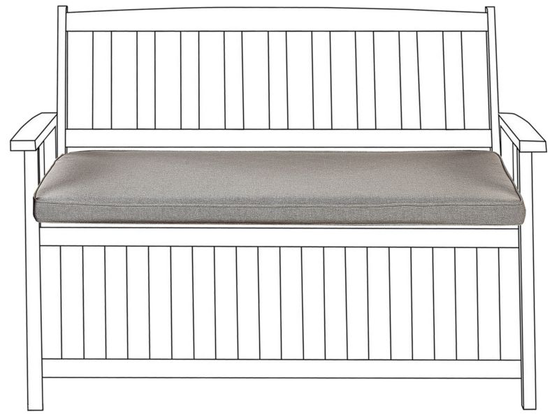 Poduszka na ławkę ogrodową 108 x 45 cm szara Sovana 1 szt.